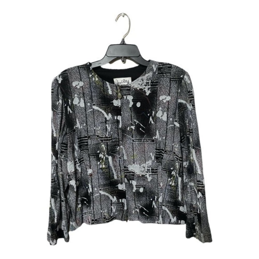 Joseph Ribkoff Womens Full Zip Jacket sprint Splash Cropped Size 12